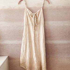 Pink and white striped dress